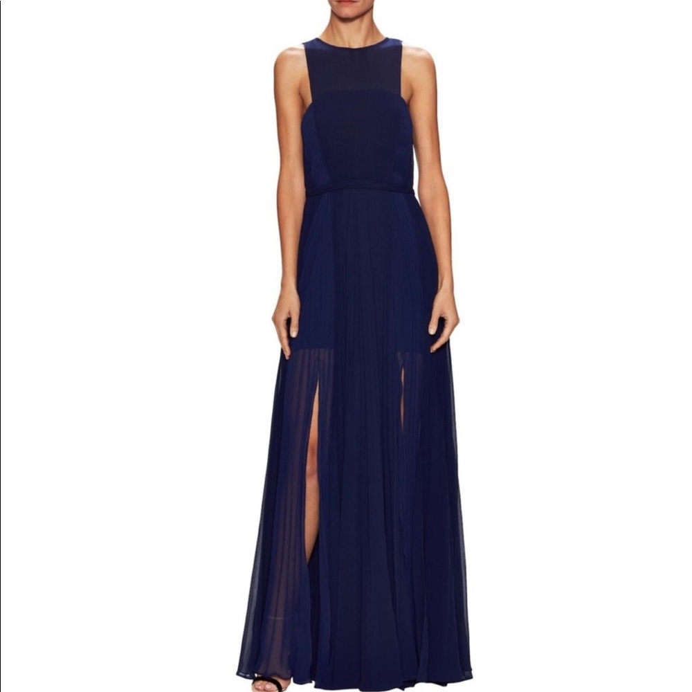 Fame and Partners pleated gown